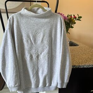Adidas embossed, cowl neck sweatshirt